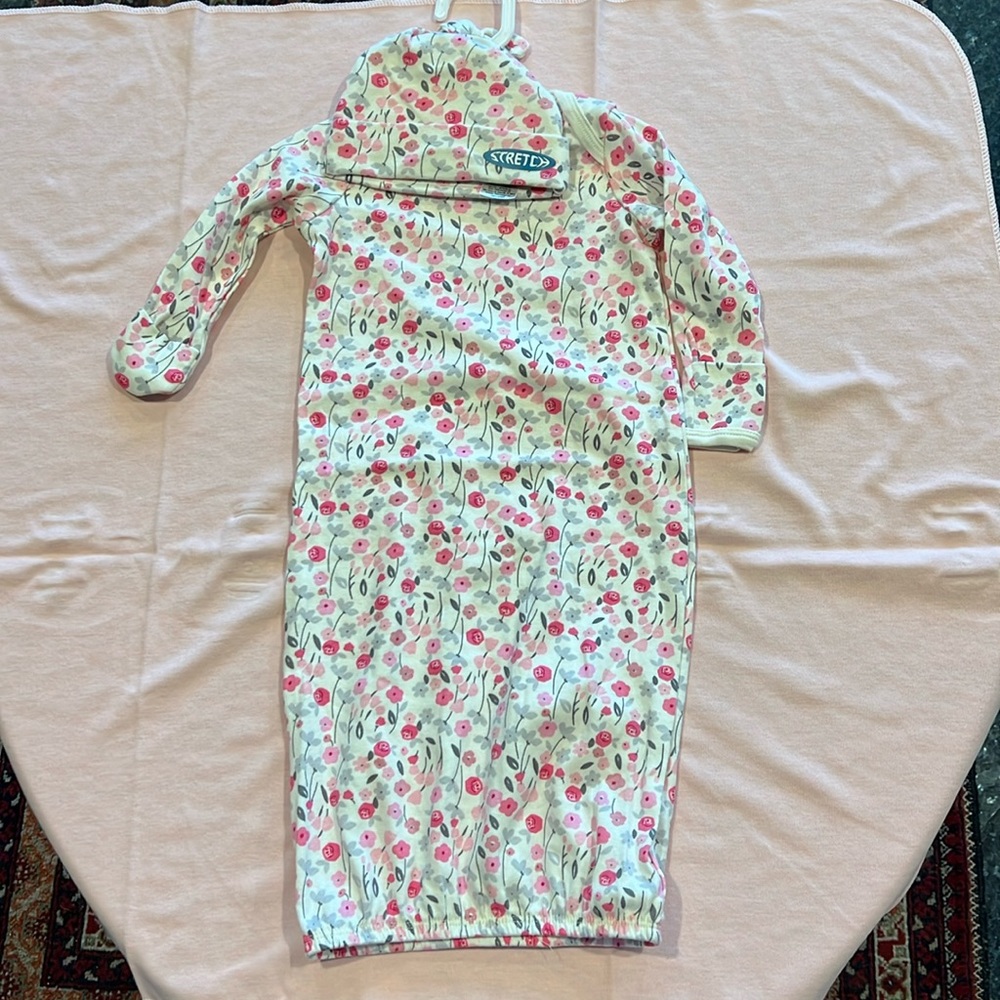 Kids Floral Pajamas - Pink and White